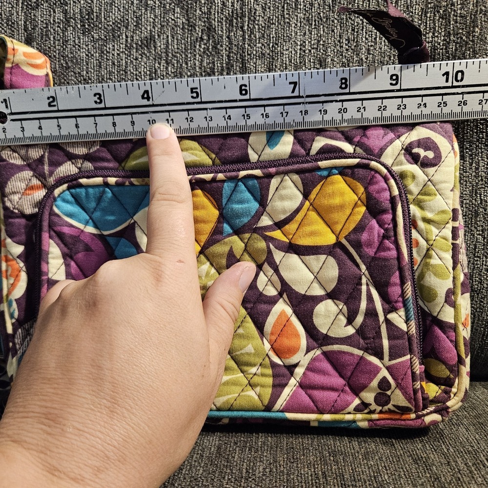 Vera Bradley Plum Crazy Cross Body Bag Purse - Retired‎ Pattern - Picture 9 of 9